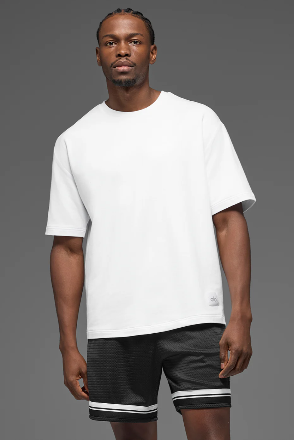 Playera Double Take Alo | Felpa Francesa Micro Suave, Fit Oversized y Manga Extendida