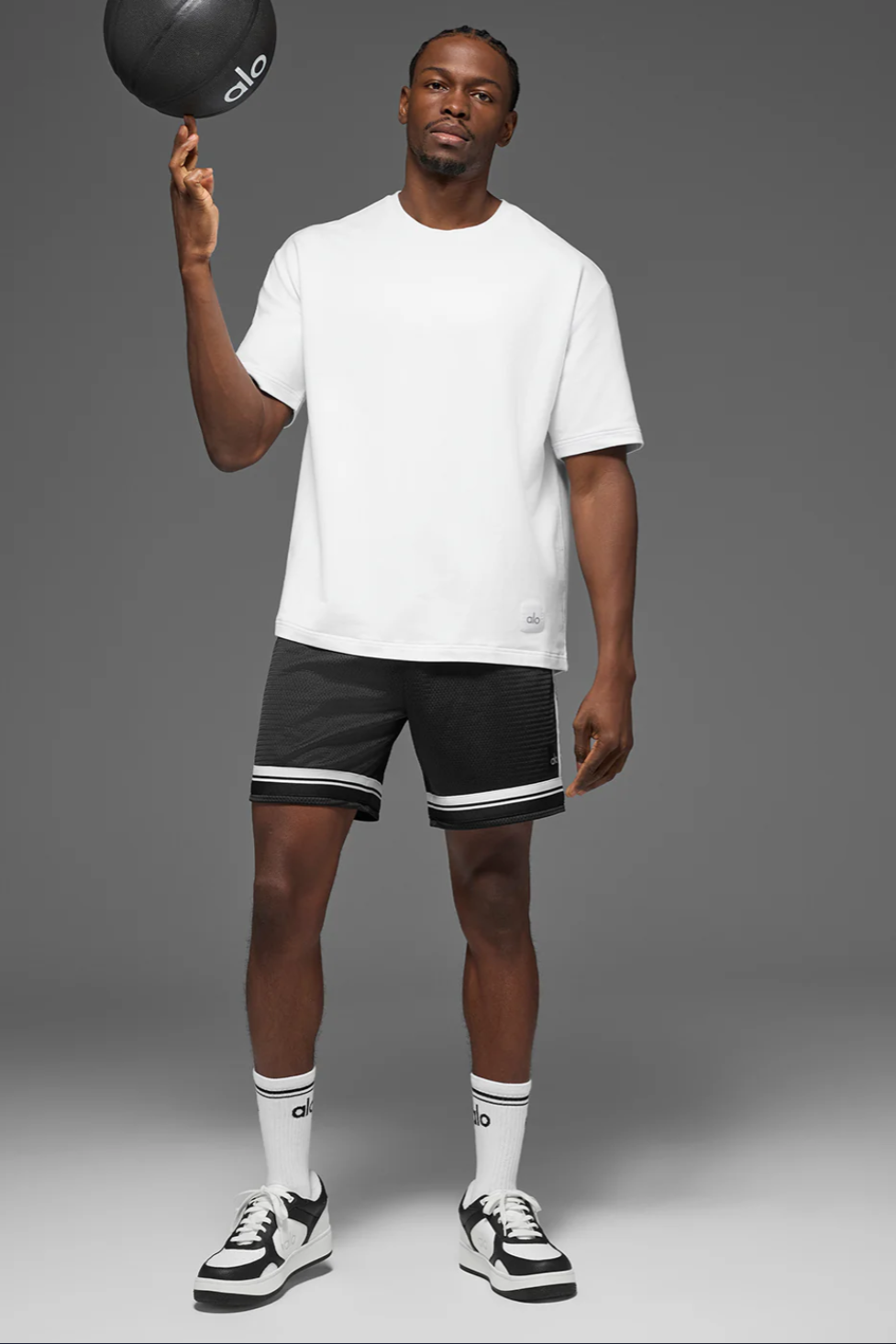 Playera Double Take Alo | Felpa Francesa Micro Suave, Fit Oversized y Manga Extendida