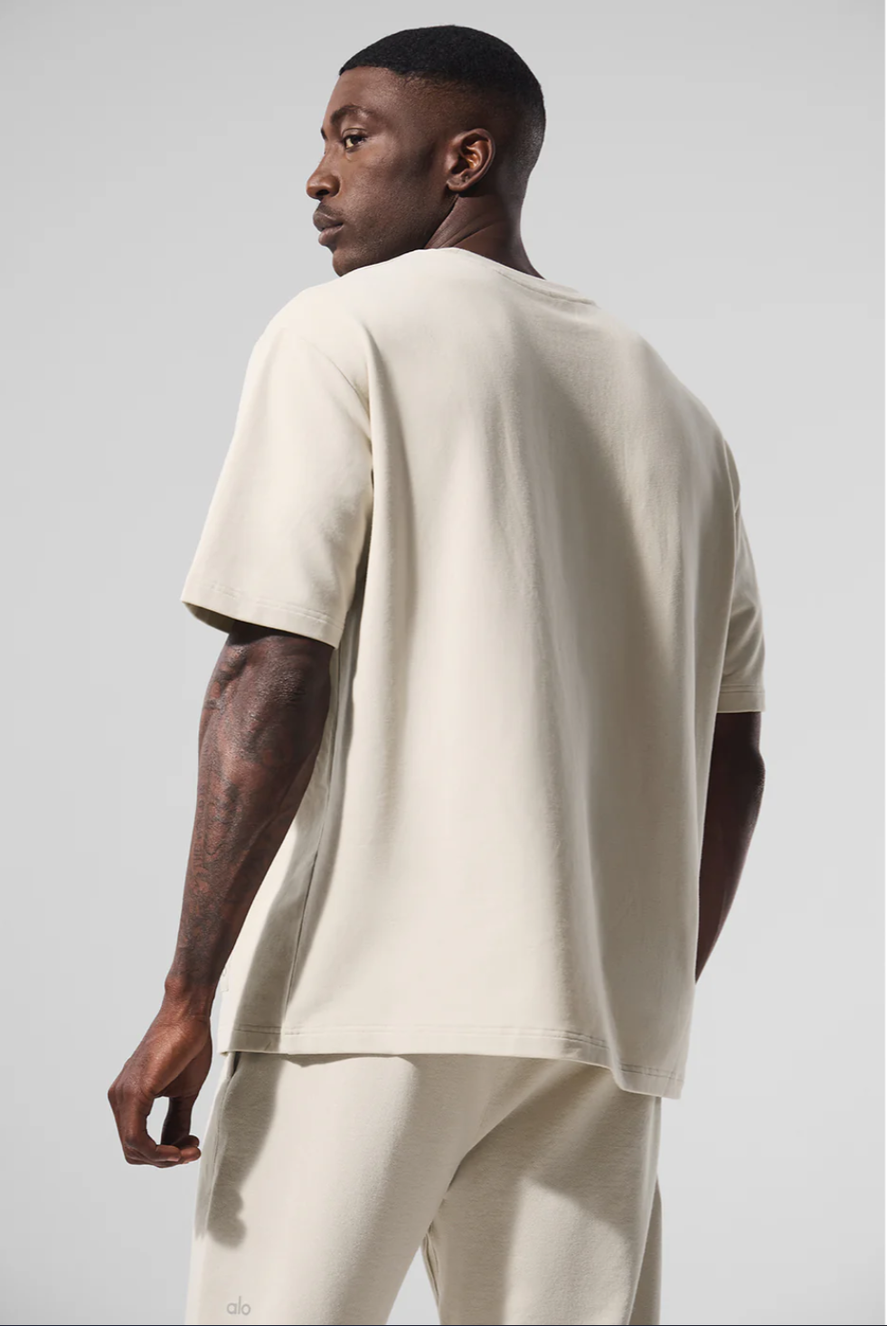 Playera Double Take Alo | Felpa Francesa Micro Suave, Fit Oversized y Manga Extendida