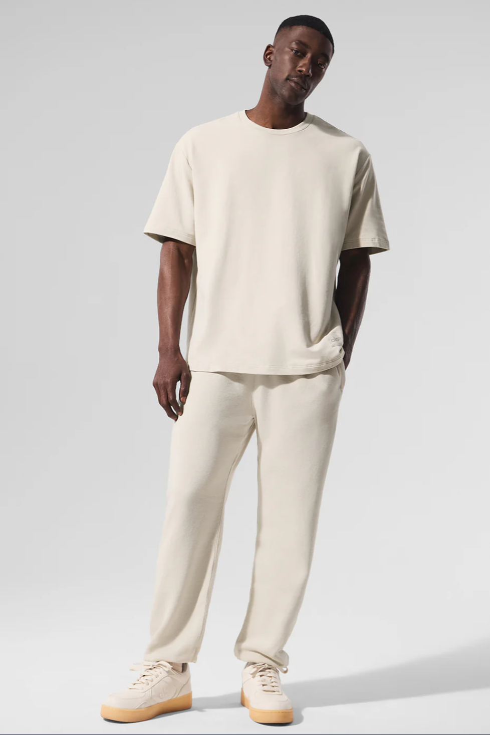 Playera Double Take Alo | Felpa Francesa Micro Suave, Fit Oversized y Manga Extendida